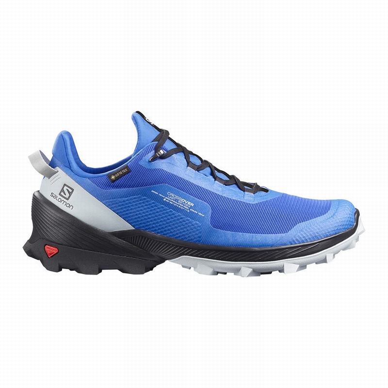 Salomon Israel CROSS OVER GORE-TEX - Mens Hiking Shoes - Blue/Black (QUZG-37082)